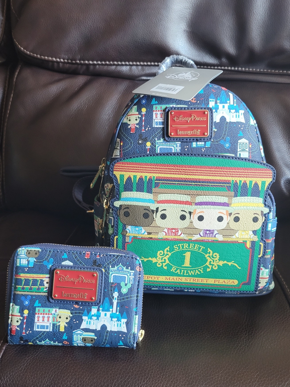 NWT Loungefly Disney Dapper Dans Mini Backpack & Matching Wallet Set